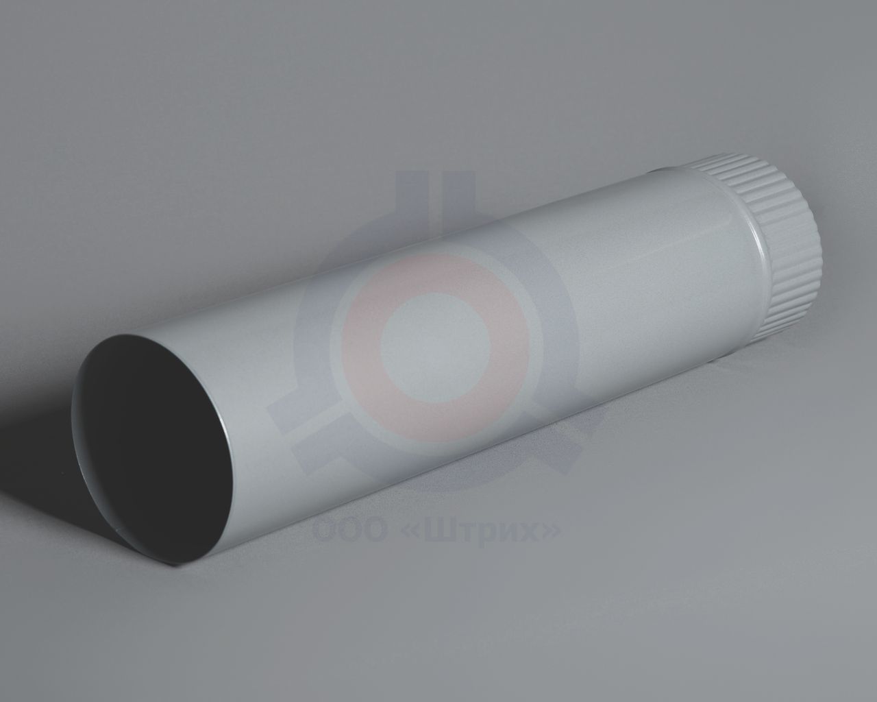 Труба дымохода, Ø 150 мм, длина 500 мм, сталь 08ПС S = 0,5 мм, эмаль серебристая (полная покраска)
