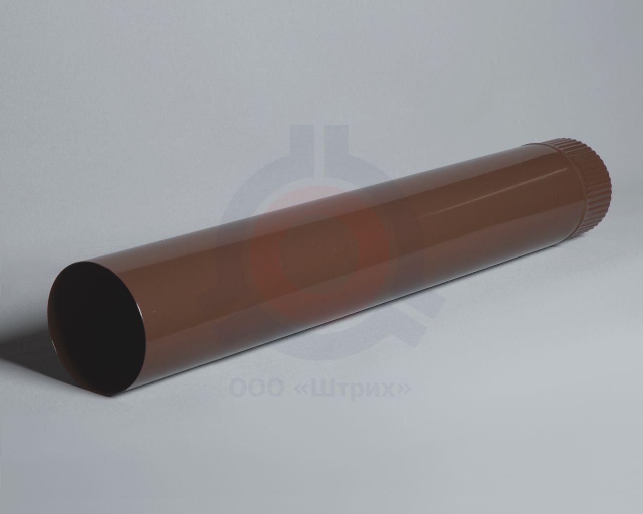 Труба дымохода, Ø 130 мм, длина 750 мм, сталь 08ПС S = 0,5 мм, эмаль коричневая (полная покраска)