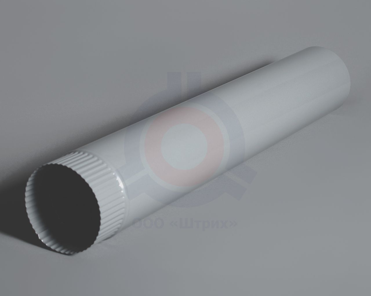 Труба дымохода, Ø 80 мм, длина 750 мм, сталь 08ПС S = 0,5 мм, эмаль серебристая (полная покраска), 08ПС S = 0,5 мм