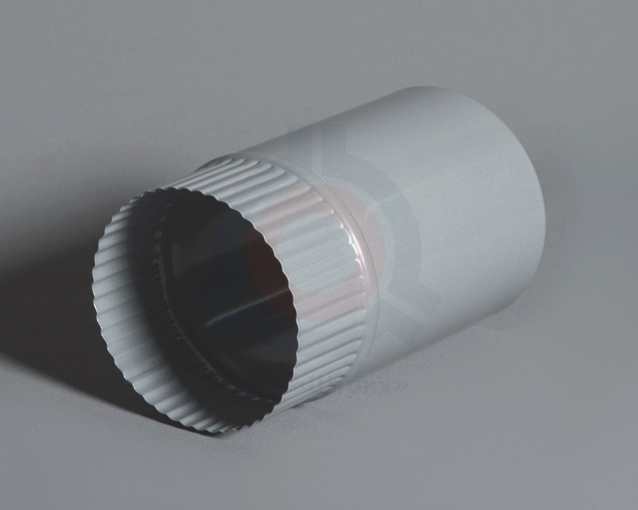 Труба дымохода, Ø 100 мм, длина 200 мм, сталь 08ПС S = 0,5 мм, эмаль серебристая (полная покраска)
