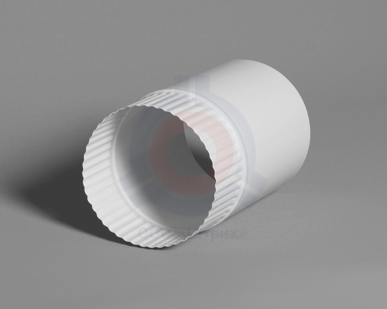 Труба дымохода, Ø 80 мм, длина 200 мм, сталь 08ПС S = 0,5 мм, эмаль белая (полная покраска)
