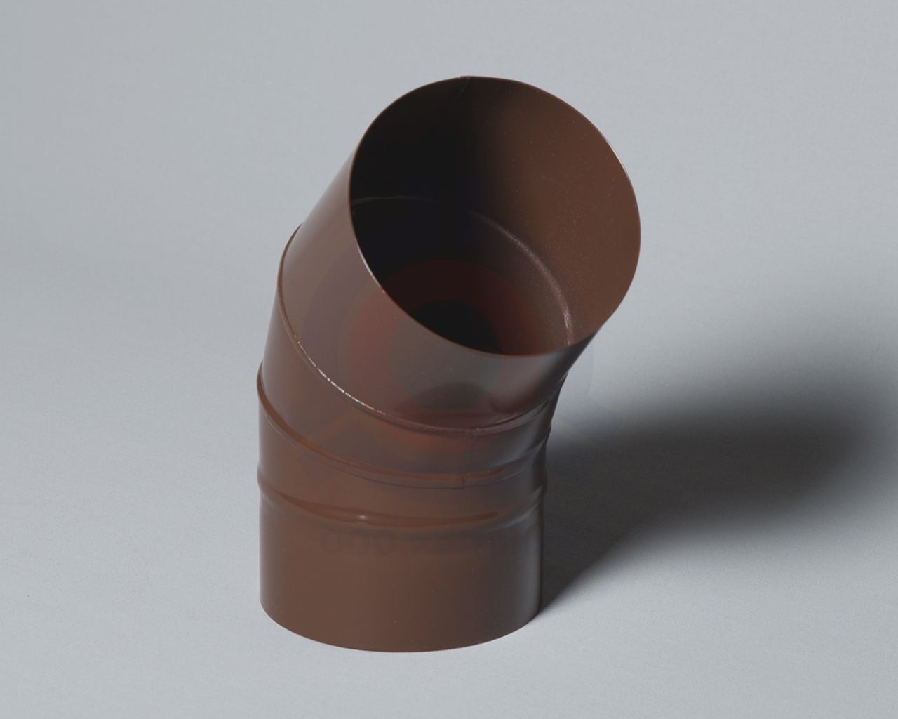 Отвод 45°, Ø 125 мм, сталь 08ПС S = 0,5 мм, эмаль коричневая (полная покраска), 08ПС S = 0,5 мм