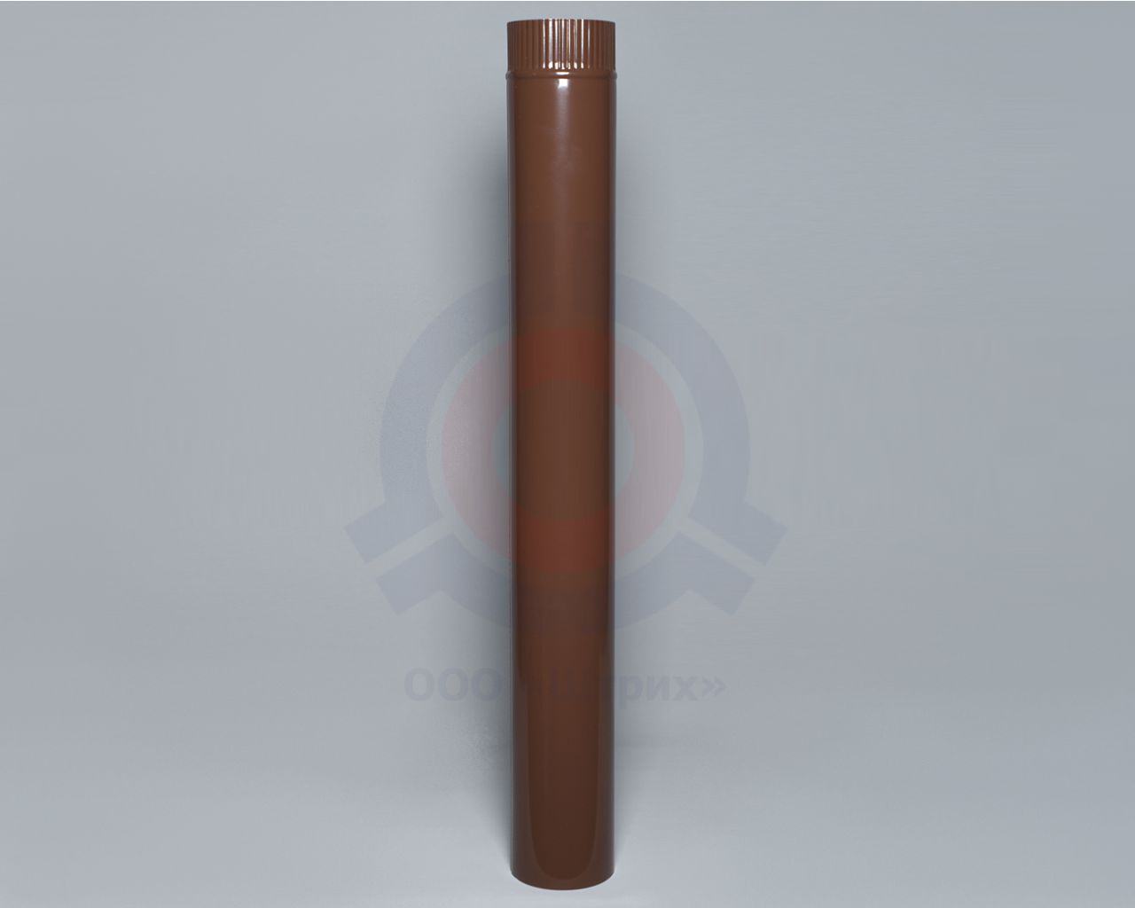 Труба дымохода, Ø 130 мм, длина 1000 мм, сталь 08ПС S = 0,5 мм, эмаль коричневая (полная покраска)