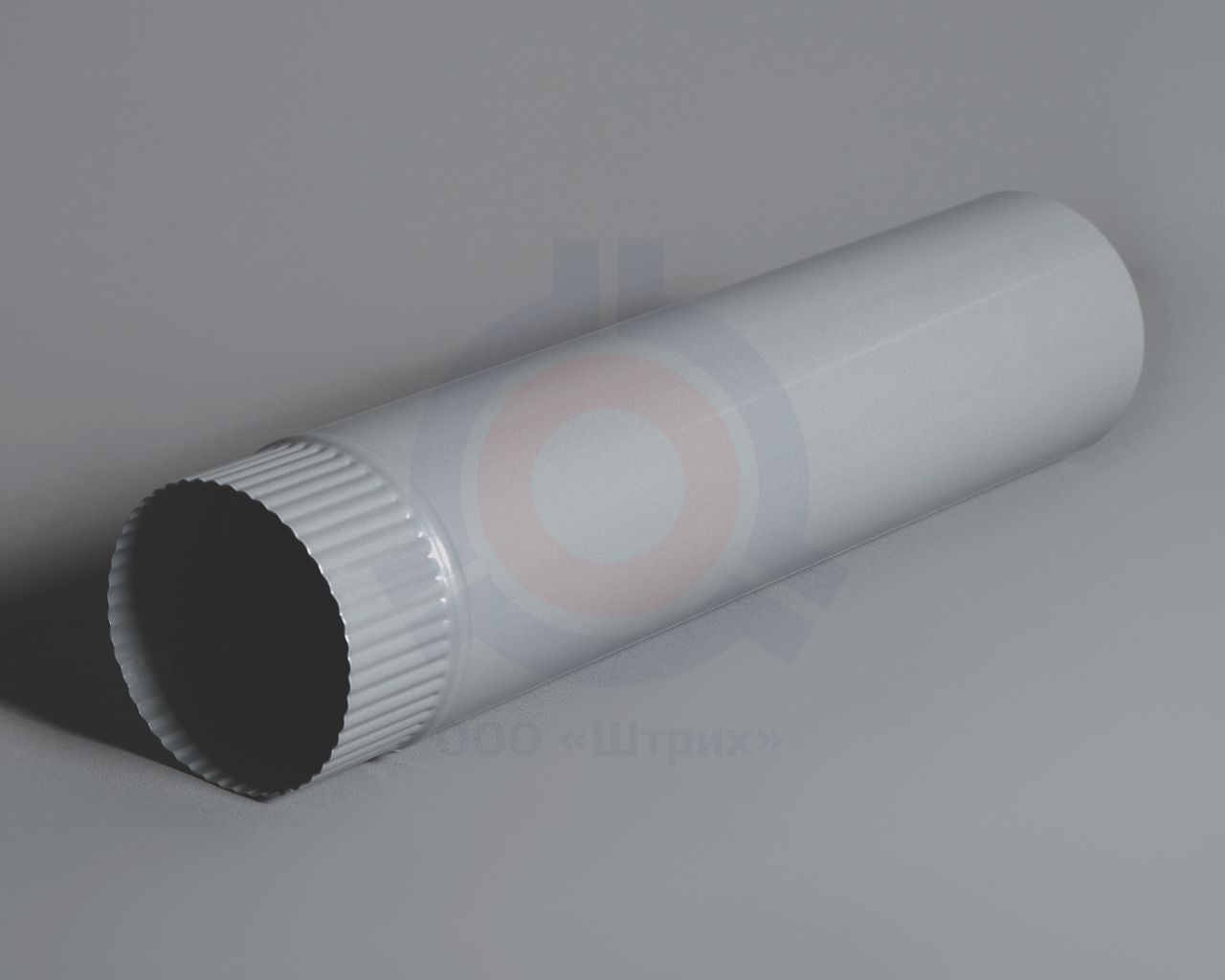 Труба дымохода, Ø 100 мм, длина 500 мм, сталь 08ПС S = 0,5 мм, эмаль серебристая (полная покраска)