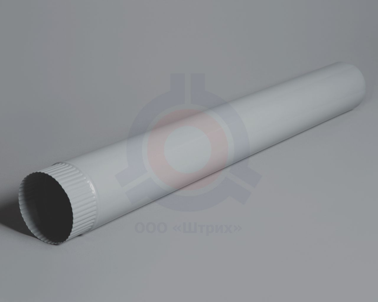 Труба дымохода, Ø 100 мм, длина 1000 мм, сталь 08ПС S = 0,5 мм, эмаль серебристая (полная покраска)