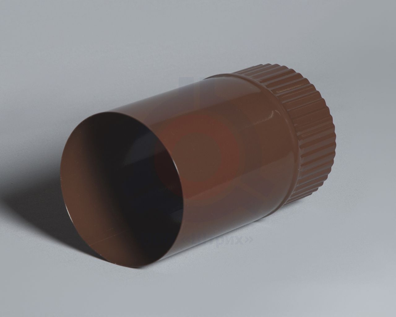 Труба дымохода, Ø 115 мм, длина 200 мм, сталь 08ПС S = 0,5 мм, эмаль коричневая (полная покраска), 08ПС S = 0,5 мм