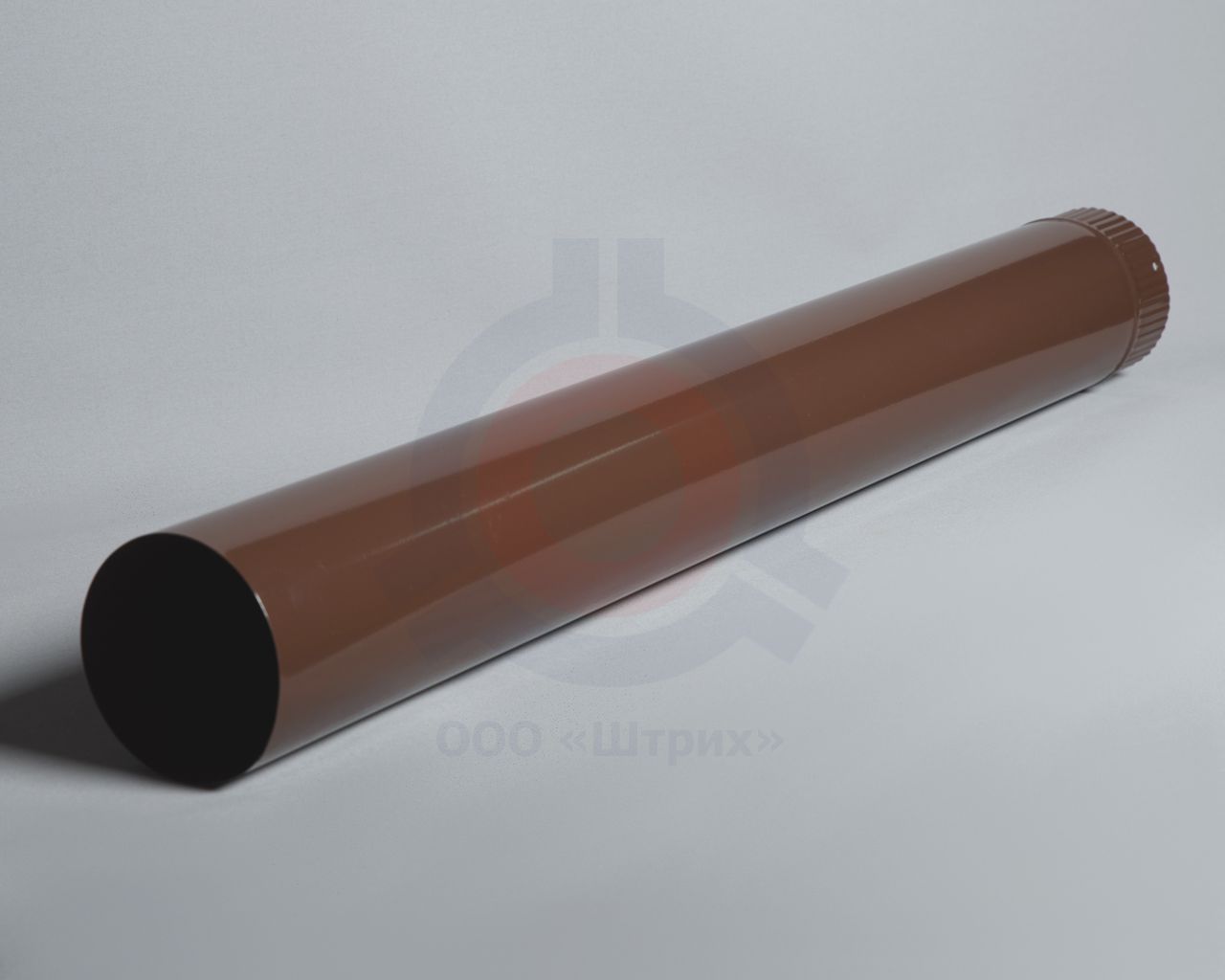 Труба дымохода, Ø 120 мм, длина 1000 мм, сталь 08ПС S = 0,5 мм, эмаль коричневая (полная покраска)