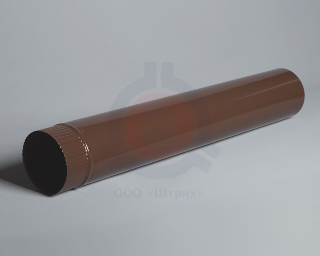 Труба дымохода, Ø 115 мм, длина 750 мм, сталь 08ПС S = 0,5 мм, эмаль коричневая (полная покраска), 08ПС S = 0,5 мм